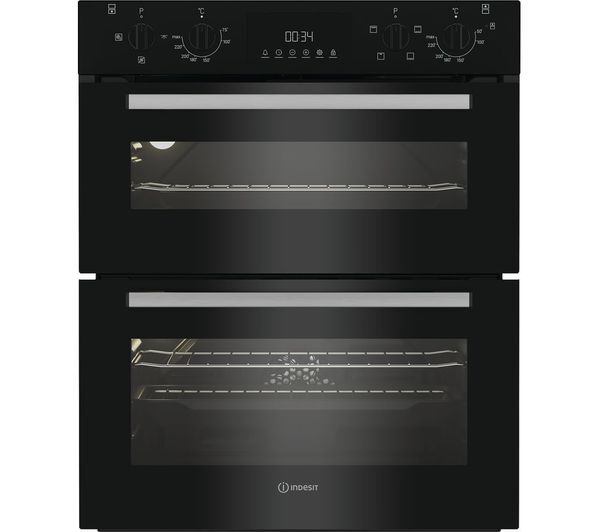  Indesit Dui 10d B Electric Built-in Double Oven - Black 