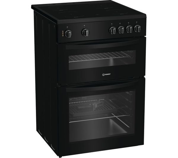  Indesit Ide6vmb 60 Cm Electric Ceramic Cooker - Black 