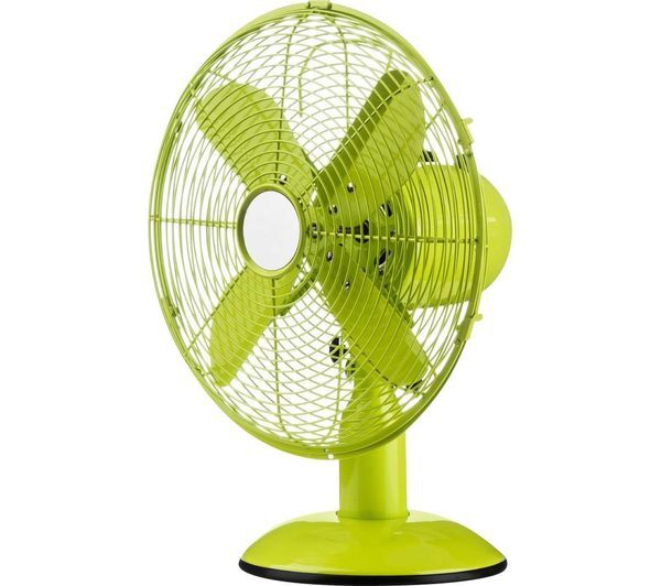  Interiors By Premier Portable 12 Desk Fan - Lime Green 