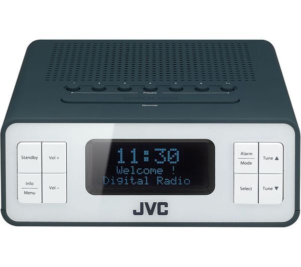  Jvc Ra-d32h Dab+/fm Clock Radio - Grey 