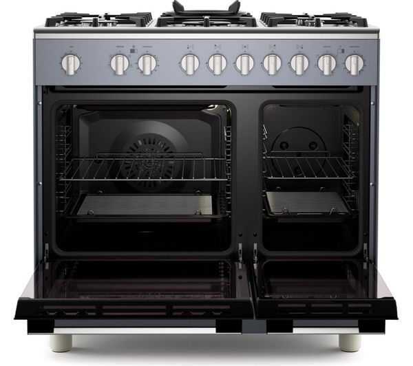  Kenwood Ck600df-sl 90 Cm Dual Fuel Range Cooker - Slate Grey & Chrome 