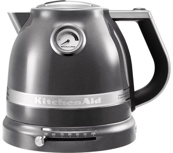  Kitchenaid Artisan Variable Temperature 5kek1522bms Jug Kettle - Medallion Silver 