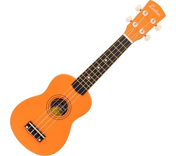  Laka Rainbow Series Soprano Ukulele - Orange 