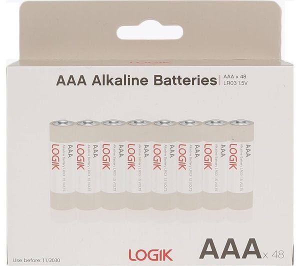  Logik Laaa4826 Aaa Alkaline Batteries - Pack Of 48 