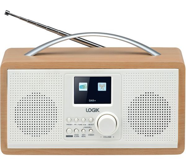  Logik L45dabw23 Portable Dab+/fm Radio - White & Brown 