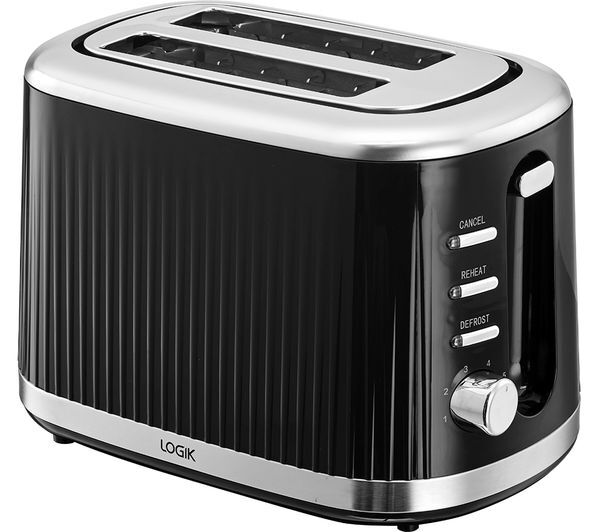  Logik L02ptb23 2-slice Toaster - Black 