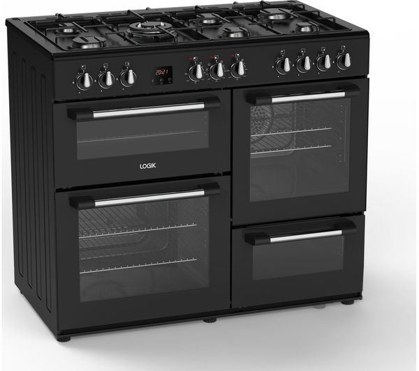  Logik Lrc100b21 100 Cm Dual Fuel Range Cooker - Black 