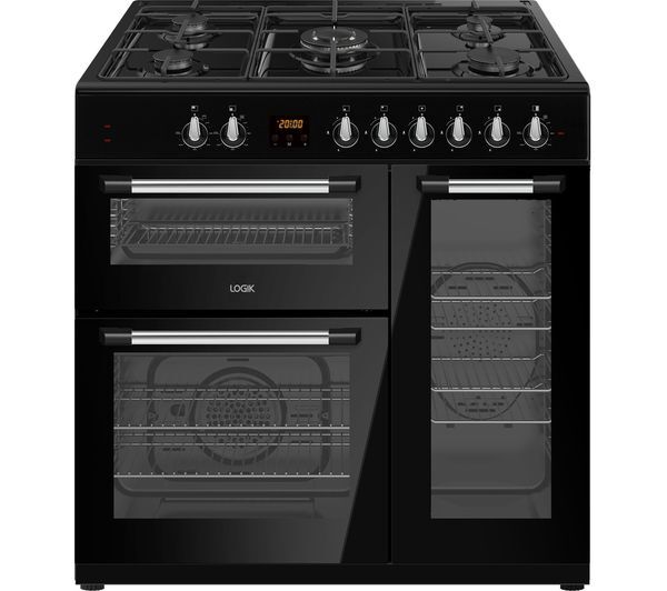  Logik Lrc90b21 90 Cm Dual Fuel Range Cooker - Black 