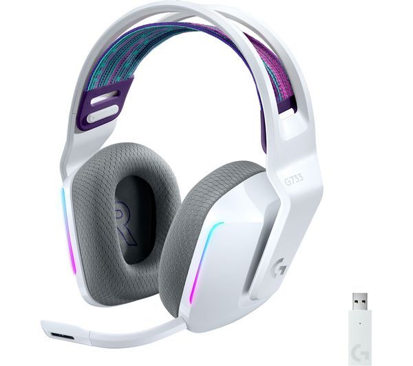  Logitech G733 Lightspeed Wireless Gaming Headset - White 