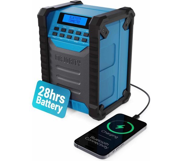  Majority Landbeach Portable Dab+/fm Radio - Blue & Black 