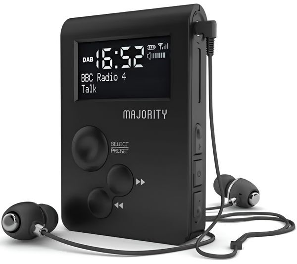  Majority Petersfield Go Portable Dab+/fm Radio - Black 