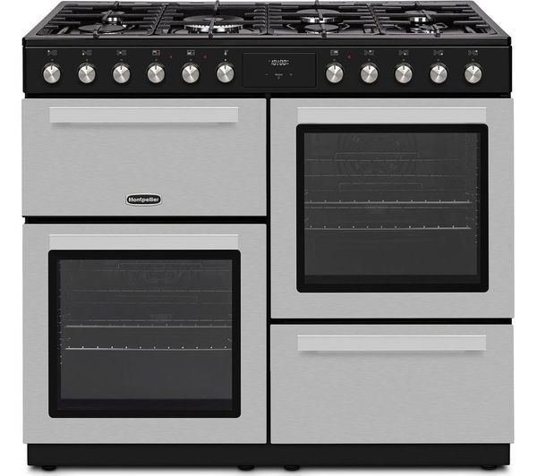  Montpellier Mdfrc100x 100 Cm Dual Fuel Range Cooker - Inox & Chrome 