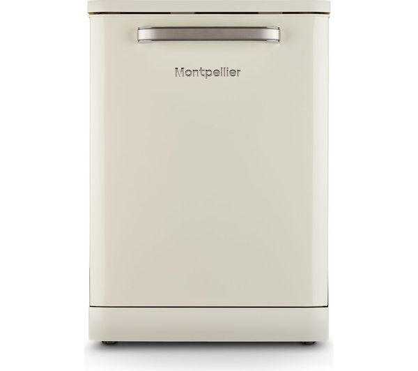  Montpellier Retro Mab1353dc Full-size Dishwasher - Cream 