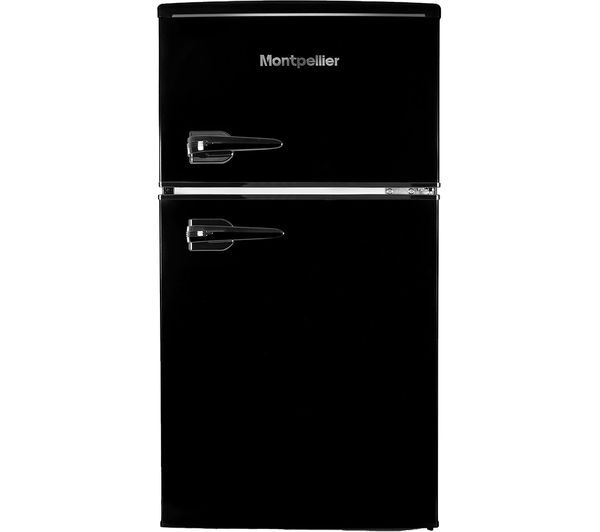  Montpellier Retro Mab2035ek 80/20 Undercounter Fridge Freezer - Black 