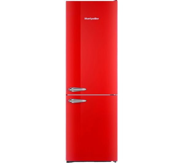  Montpellier Retro Mab386er 60/40 Fridge Freezer - Red 