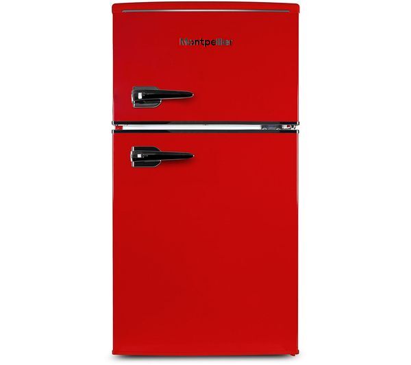  Montpellier Retro Mab2035er 80/20 Undercounter Fridge Freezer - Red 