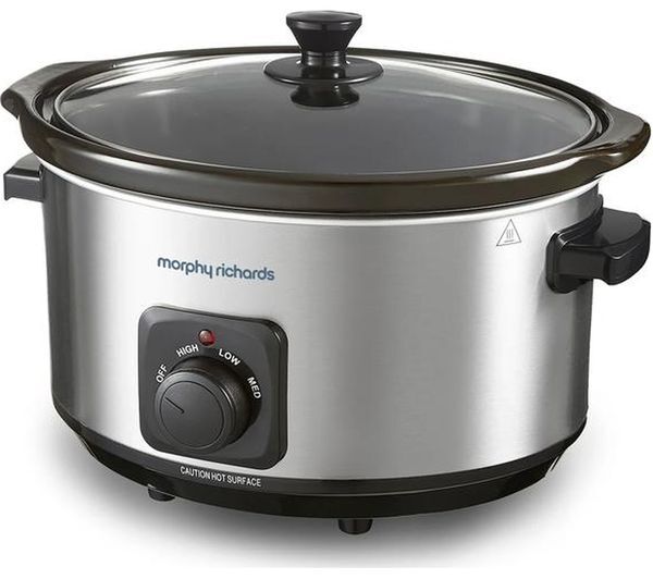  Morphy Richards 461013 Slow Cooker - Black & Silver 