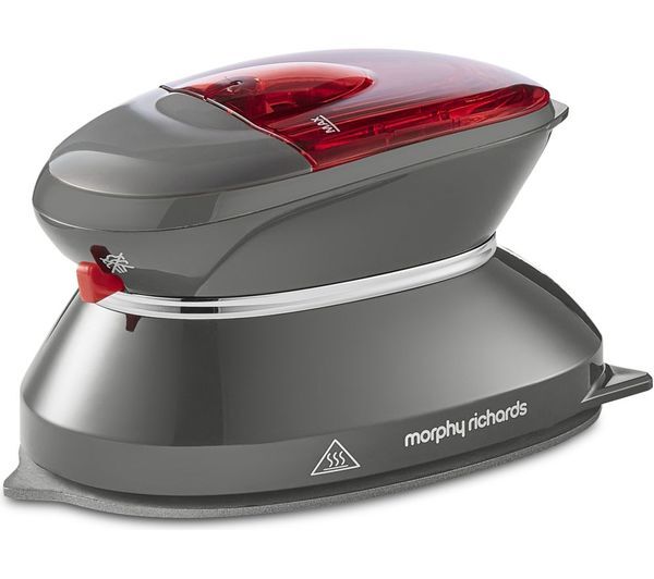  Morphy Richards Steam Compact 304000 Travel Steam Iron - Grey & Red 