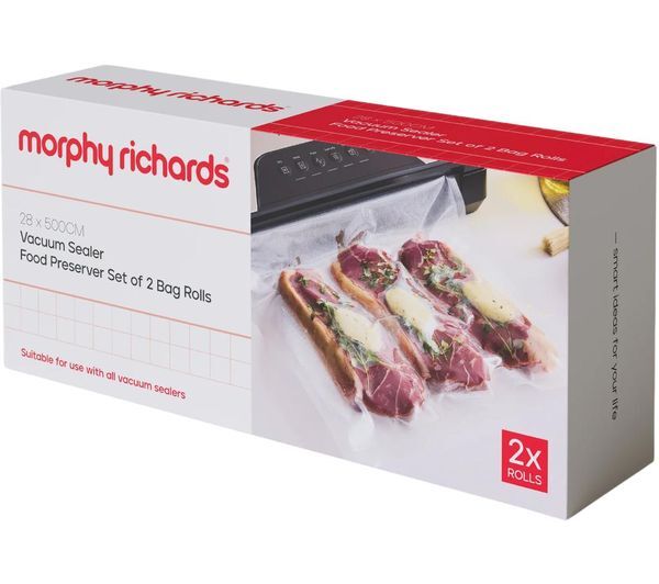  Morphy Richards Vacuum Sealer Bags - Pack Of 2, Clear 