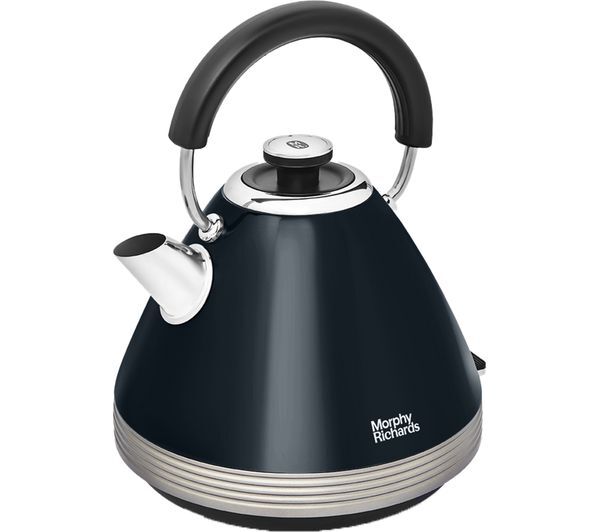  Morphy Richards Venture Retro Pyramid 100334 Traditional Kettle - Onyx 
