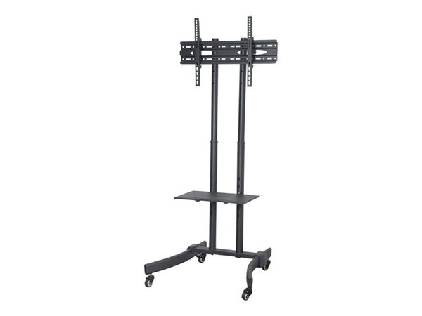  Proper Portable Tv Trolley Stand Cart - For Flat Panel - Black 