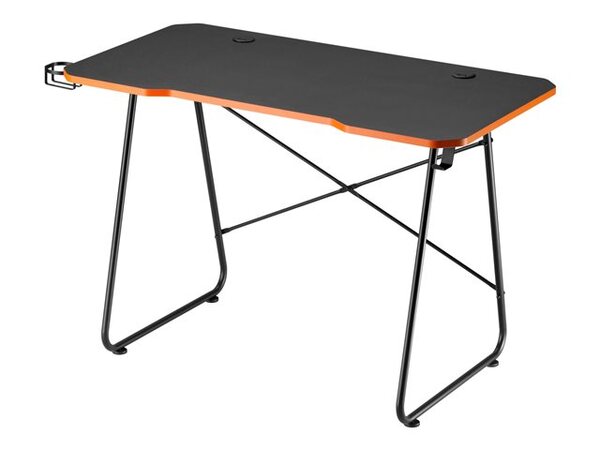  Properav Computer Workstation - Desk - Rectangular - Black, Orange 