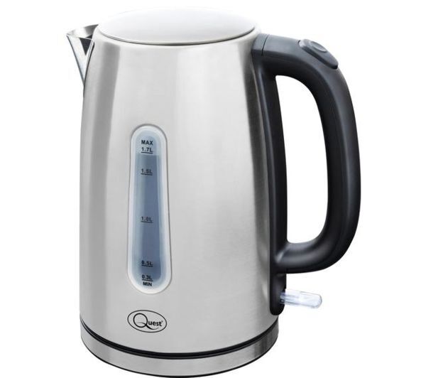  Quest 35349 Electric Kettle - Silver & Black 