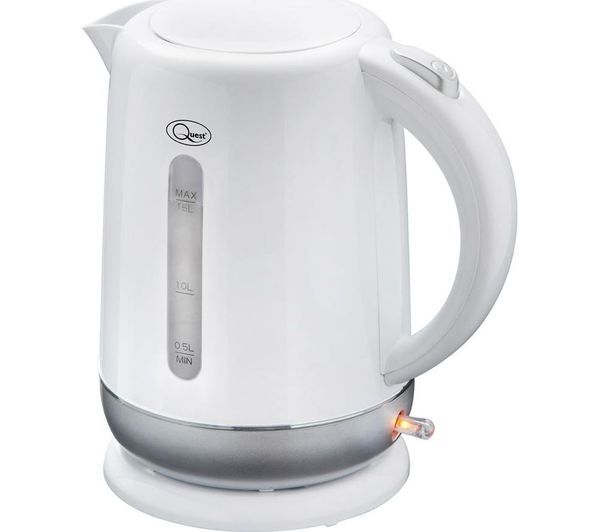  Quest 39919 Jug Kettle - White & Silver 