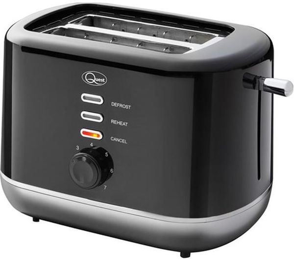  Quest 39929 2-slice Toaster - Black & Silver 
