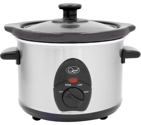  Quest 35260 Slow Cooker - Black & Silver 