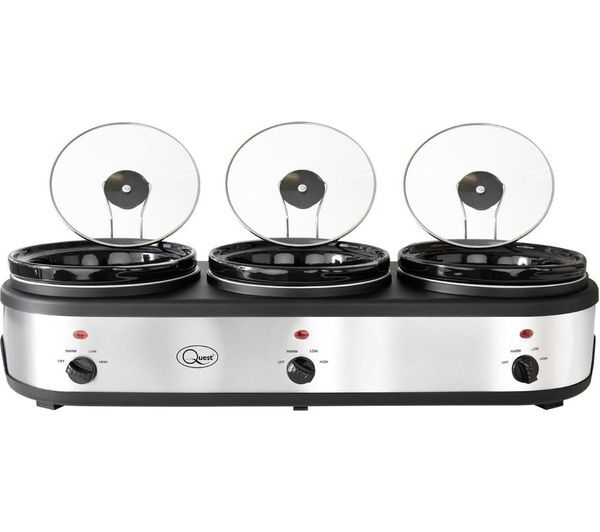  Quest 16530 Slow Cooker & Buffet Server - Silver & Grey 