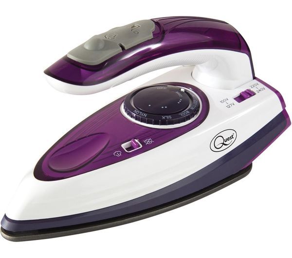  Quest 34030 Travel Steam Iron - White & Purple 