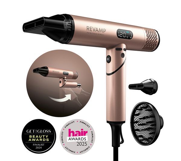  Revamp Dynamic Radiance & Shine Digital Intelligent Ionic Hair Dryer - Gold 