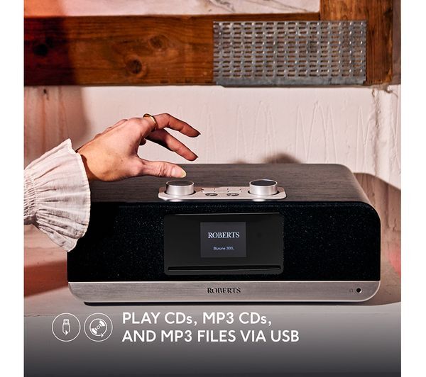  Roberts Blutune 300l Dab+/fm Bluetooth Radio - Black 