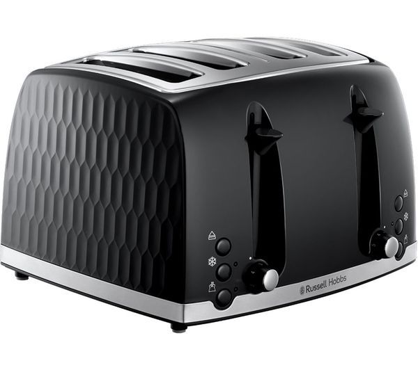  Russell Hobbs Honeycomb 4-slice Toaster - Black 