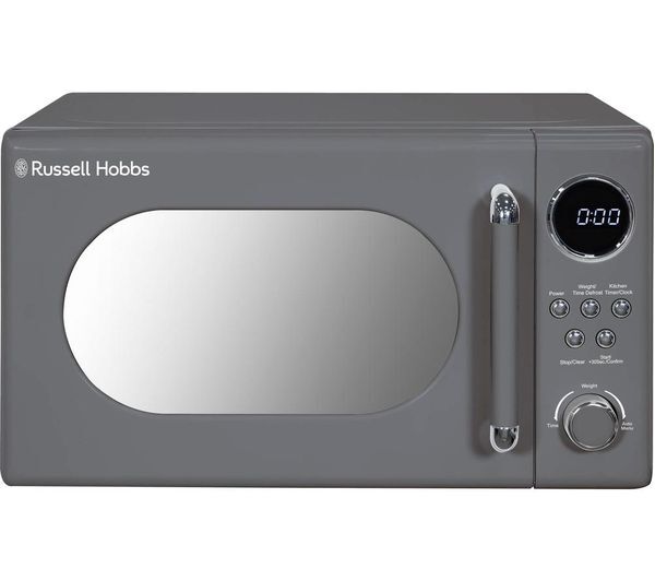  Russell Hobbs Retro Rhm2044g Compact Solo Microwave - Grey 