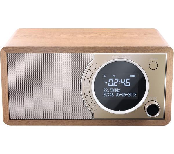  Sharp Dr-450 Br Dab+/fm Bluetooth Radio - Brown 