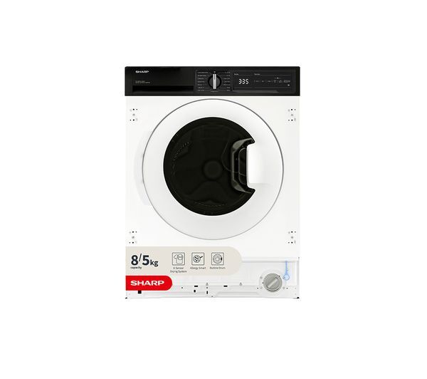  Sharp Es-ndih814bwa1-en Integrated 8 Kg Washer Dryer - White 