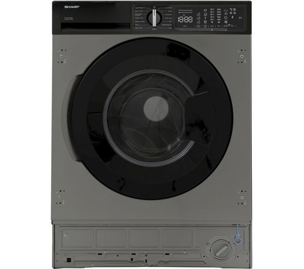  Sharp Es-sil914bia-en Integrated 9 Kg 1400 Spin Washing Machine - Stainless Steel 