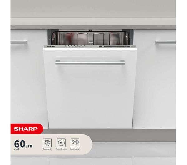  Sharp Qw-ni1fi47d4x-en Full-size Fully Integrated Dishwasher 