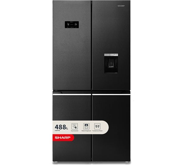  Sharp Sj-fa25ihdad-en Fridge Freezer - Dark Stainless Steel 
