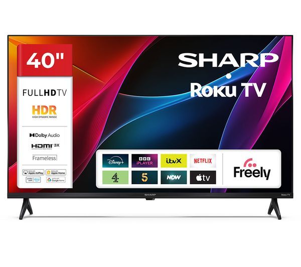  Sharp 2t-c40hd2725kb Roku Tv 40 Smart Full Hd Hdr Led Tv 