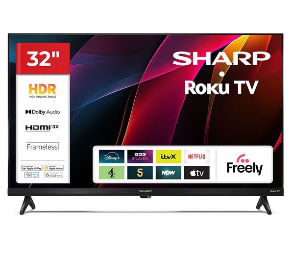  Sharp 1t-c32hd2725kb Roku Tv 32 Smart Hd Ready Hdr Led Tv 