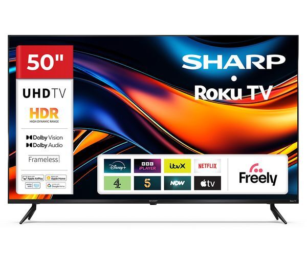  Sharp 4t-c50hj4725k 50 Smart 4k Ultra Hd Hdr Led Tv 