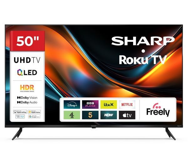  Sharp 4t-c50hj6725k 50 Smart 4k Ultra Hd Hdr Qled Tv 