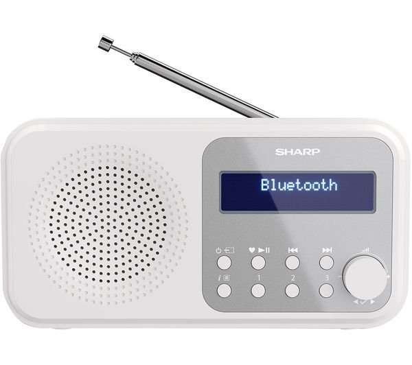  Sharp Tokyo Dr-p420 Portable Dab+/fm Bluetooth Radio - Snowy White 