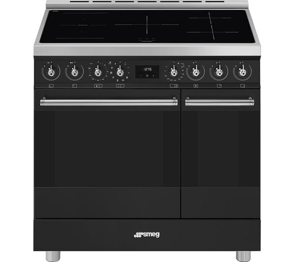  Smeg C92ipmb2 90 Cm Electric Induction Pyrolytic Range Cooker - Matte Black 