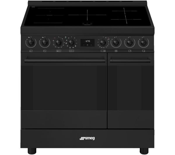  Smeg C92ipn2 90 Cm Electric Induction Pyrolytic Range Cooker - Black 