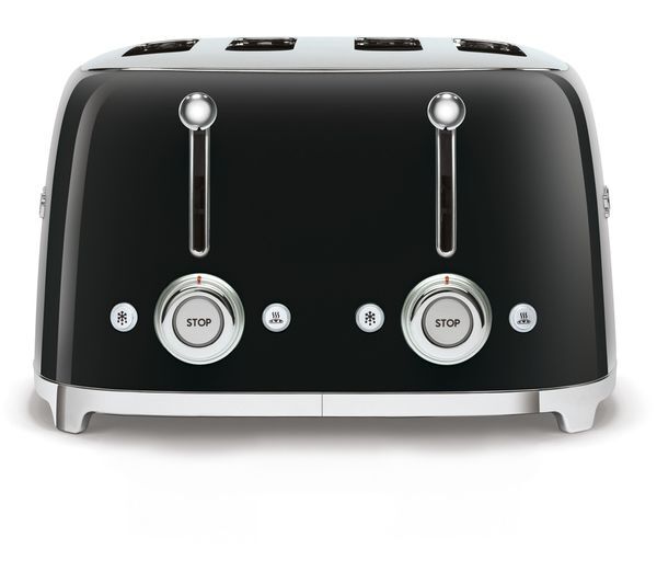  Smeg 50's Retro Style Tsf03bluk 4-slice Toaster - Black 