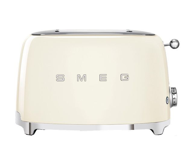  Smeg 50's Retro Tsf01cruk 2-slice Toaster - Cream 